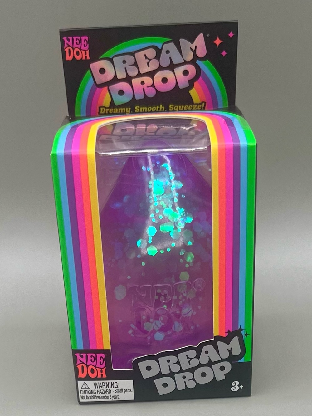 Authentic NeeDoh PURPLE Dream Drop Glitter Squishy By Schylling New in Box 💜✨